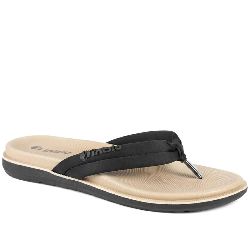 Inblu Lightweight Rubber Toe Post Sandals - INB43034 / 330 327 - Black