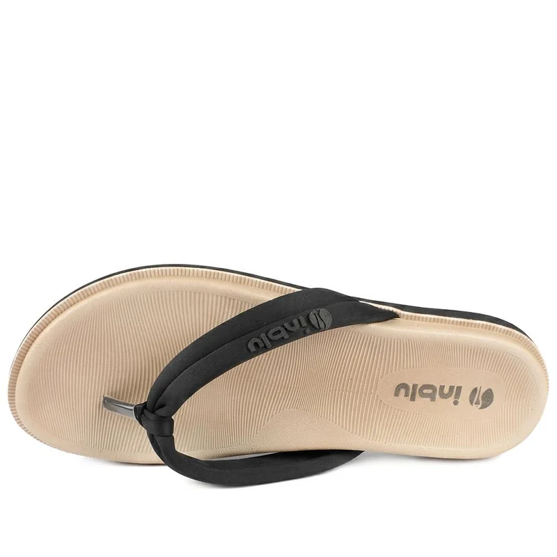Inblu Lightweight Rubber Toe Post Sandals - INB43034 / 330 327 - Black