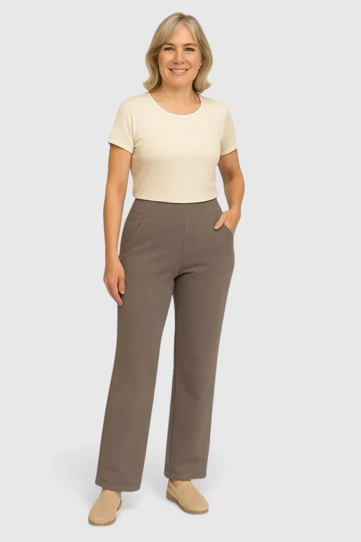 Nadine | Damen Weite Lounge-Hose mit Stretchbund