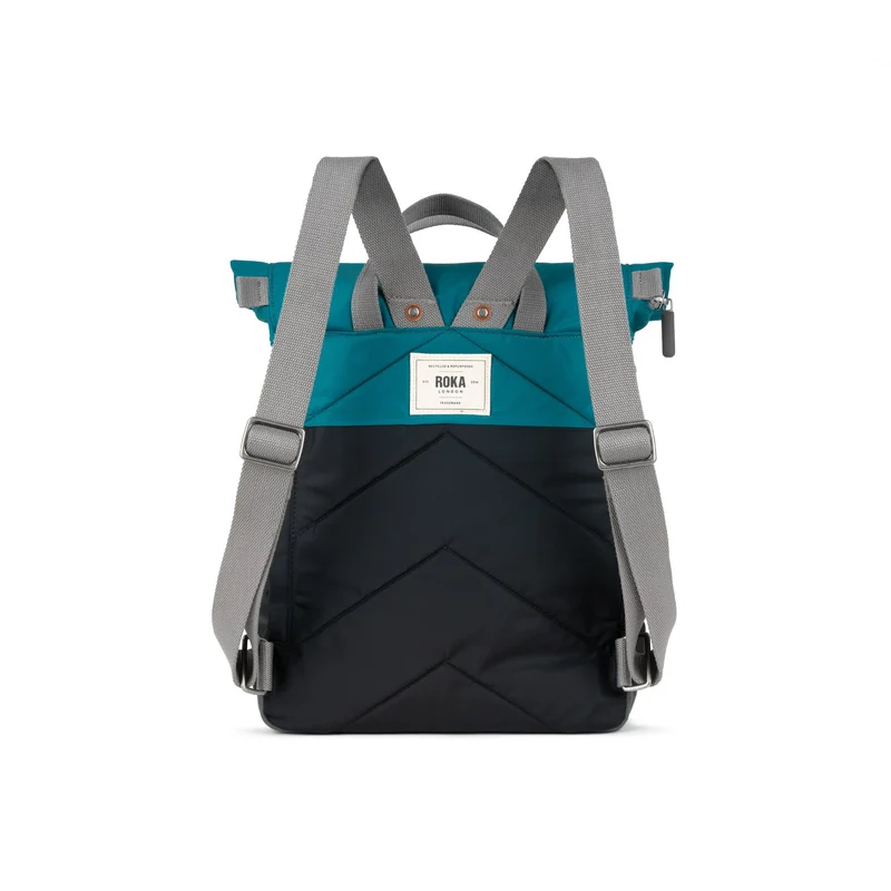 ROKA Kreativer Abfall Canfield B Marine/Schwarz Mittelgroße Tasche aus recyceltem Nylon