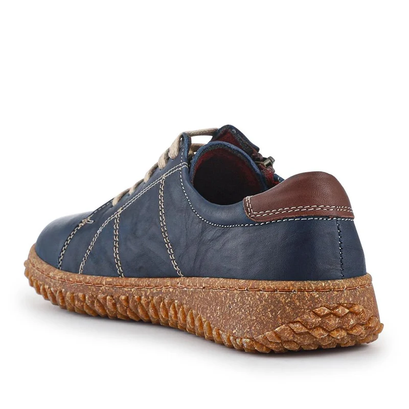 Loretta Leather Trainers - HAK38023 / 324 496 - Navy