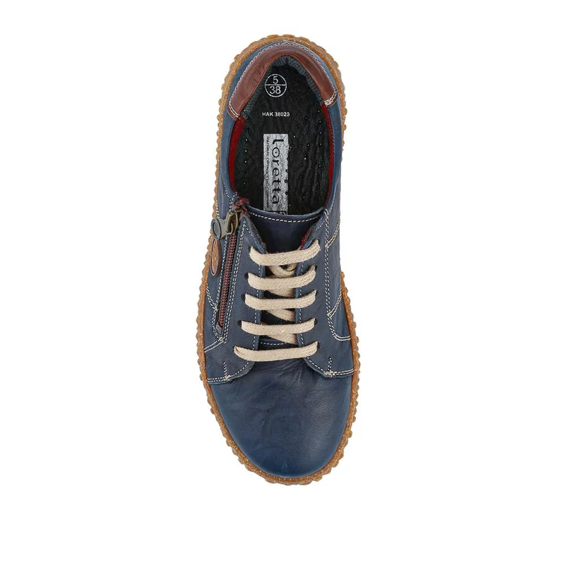 Loretta Leather Trainers - HAK38023 / 324 496 - Navy