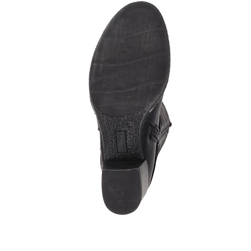 Block-Heeled Long Boots - WOIL38051 / 324 748 - Black