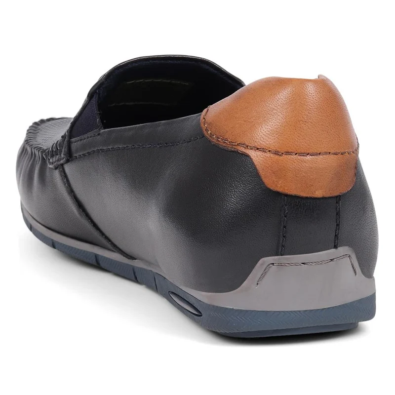 Leather Slip-On Shoes - BUG39504 / 324 763 - Navy