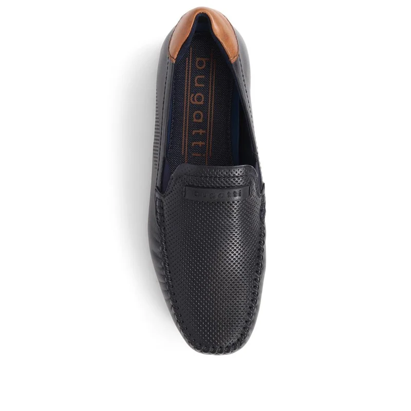 Leather Slip-On Shoes - BUG39504 / 324 763 - Navy