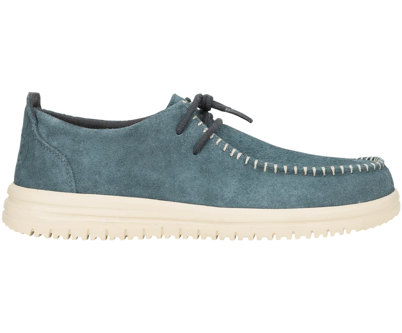 Hey Dude Wally NXT Moc Loafer für Herren | Sturmblau / Holz-Esche