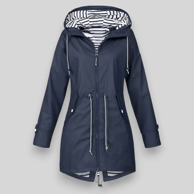 Lena | Damen Winterjacke mit Kapuze und Reißverschlüssen