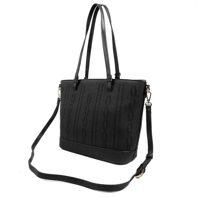 Patterned Daily Handbag - BELHETIA41006 / 327 412 - Black