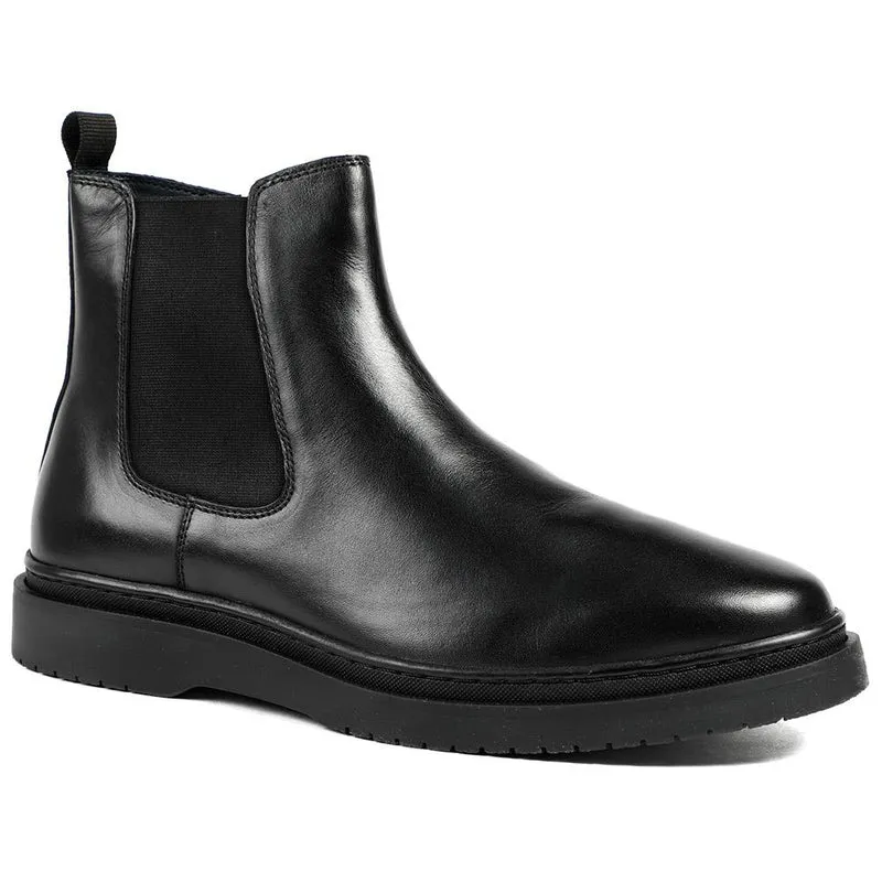 Gregory Warm Lined Leather Chelsea Boots - GREGORY / 328 308 - Black