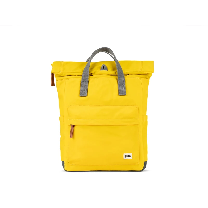 ROKA Canfield B Senfgelbe, mittelgroße Tasche aus recyceltem Nylon