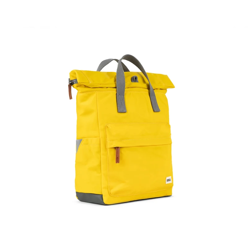 ROKA Canfield B Senfgelbe, mittelgroße Tasche aus recyceltem Nylon