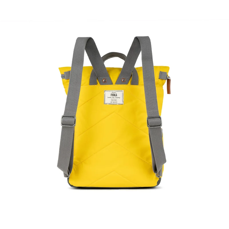 ROKA Canfield B Senfgelbe, mittelgroße Tasche aus recyceltem Nylon