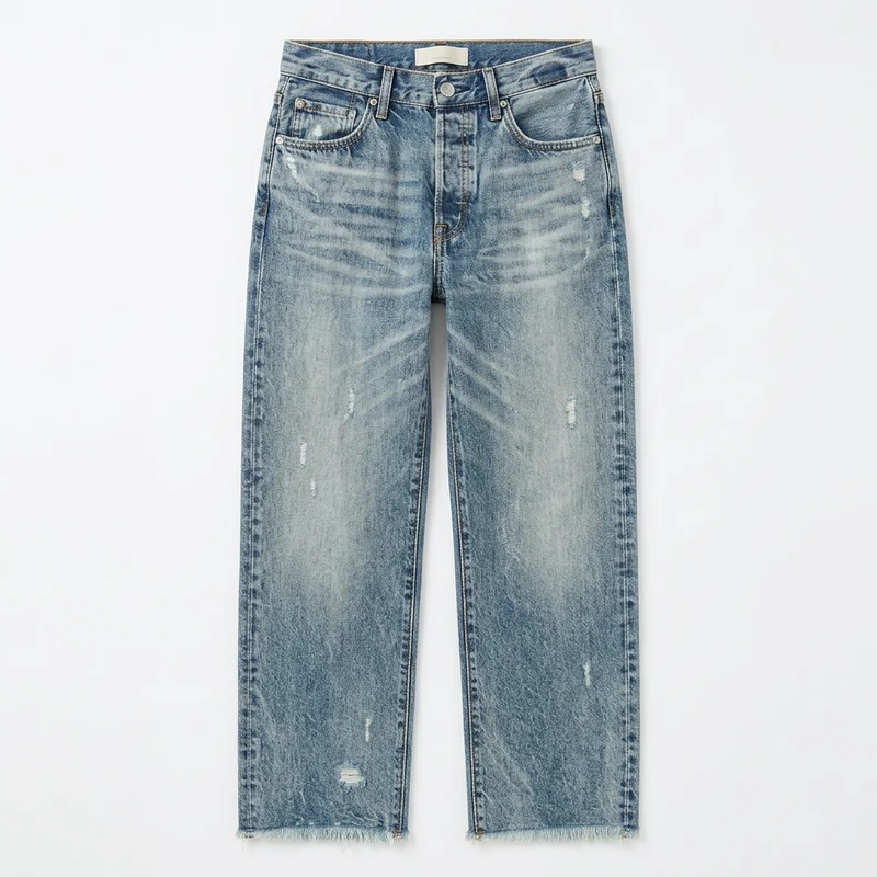 Damen Retro Fransen Jeans