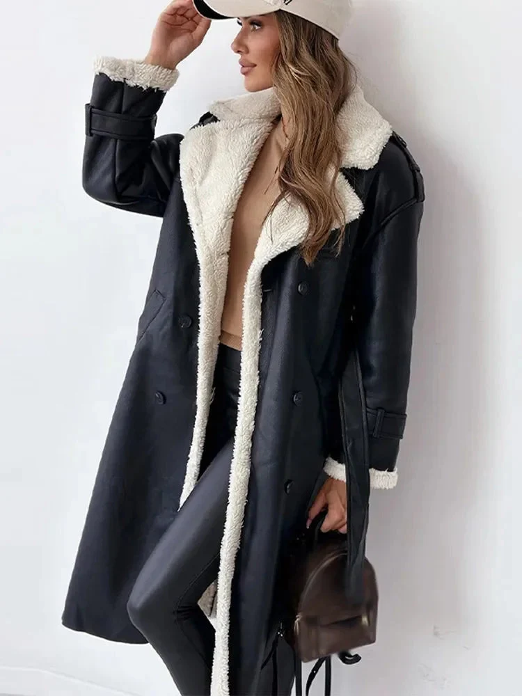 Damen langer Wintermantel