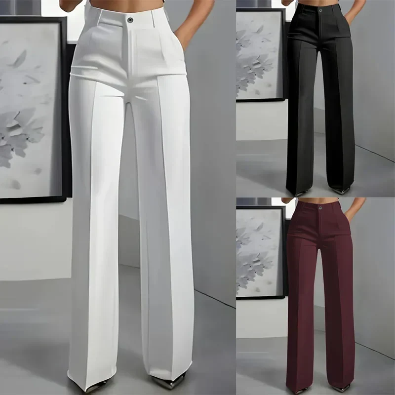 Damen klassische High Waist Hose
