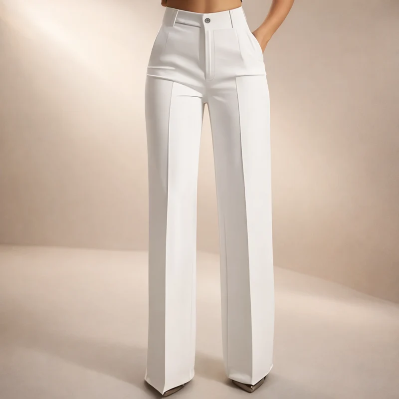 Damen klassische High Waist Hose