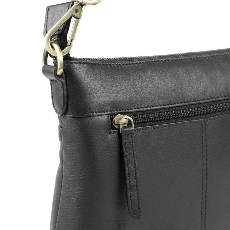 Wynne Leather Crossbody Bag - WYNNE / 329 240 - Black Leather