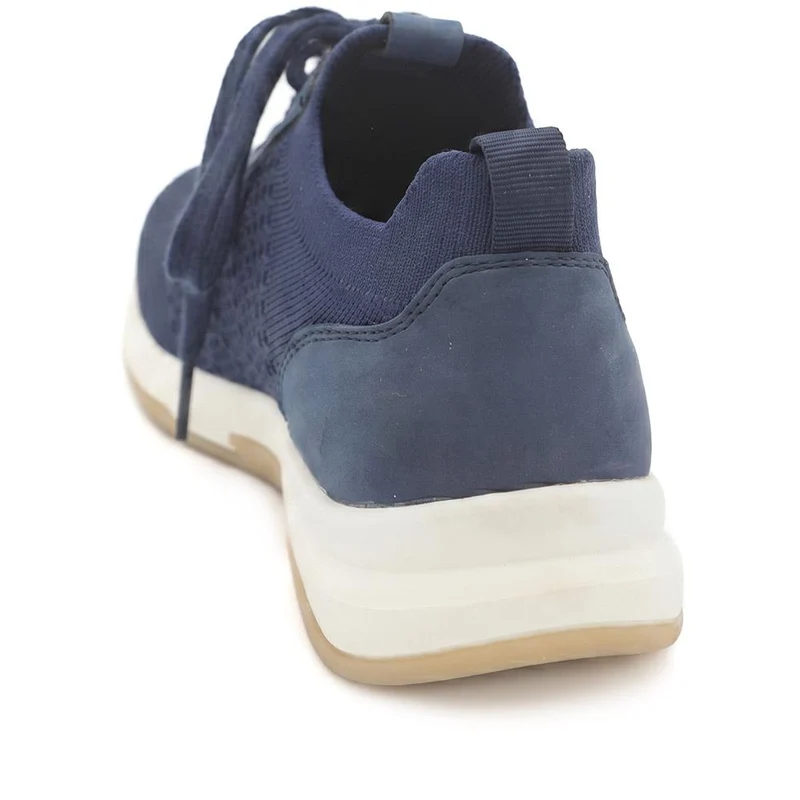 Breathable Lace Up Sporty Trainers - WBINS43070 / 329 264 - Navy