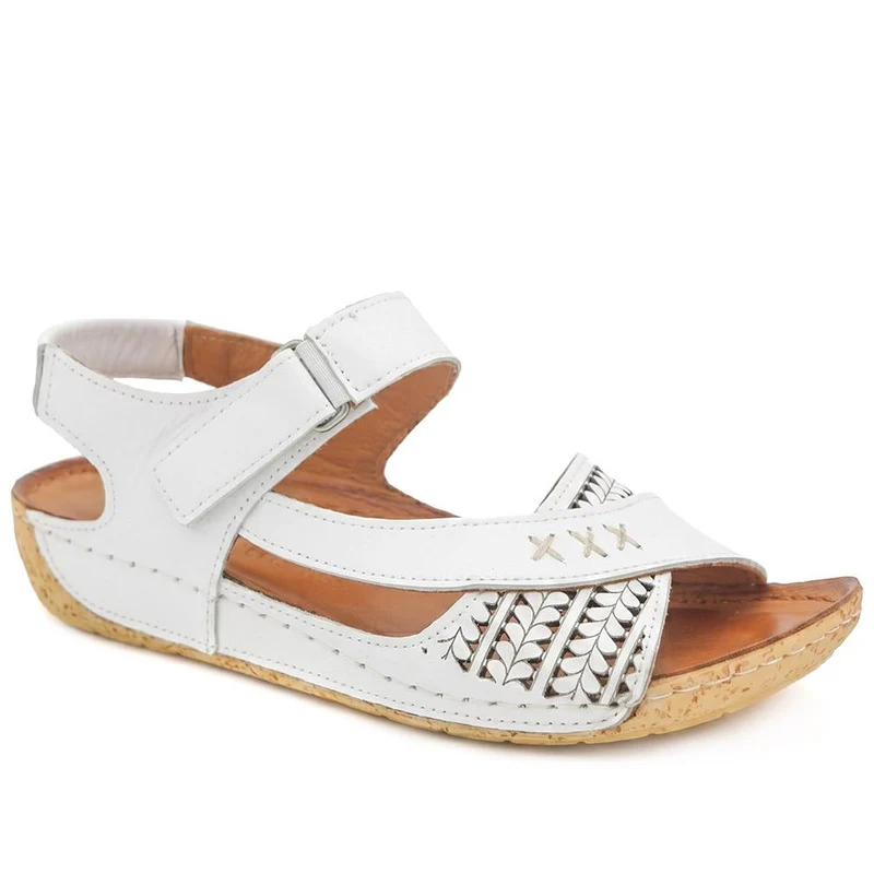 All Leather Adjustable Fasten Sandals - KARY43000 / 329 409