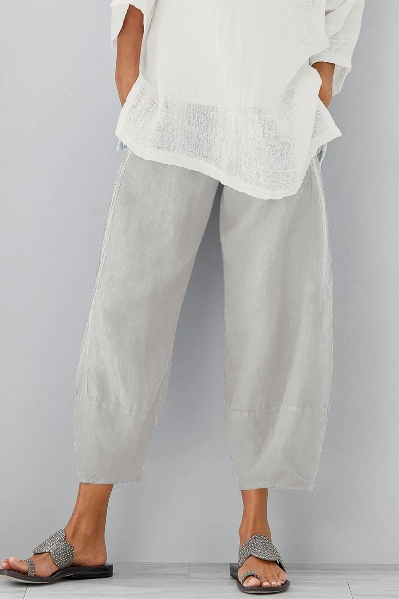 Damen lässige weite Hose mit Taschen