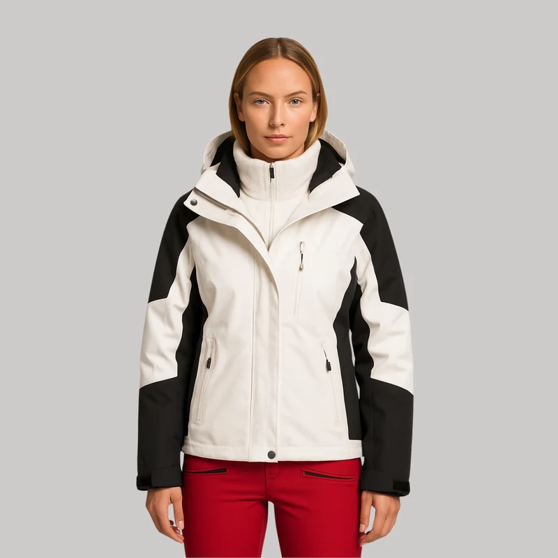 Damen 3 in 1 Jacke wasserdicht mit Kapuze