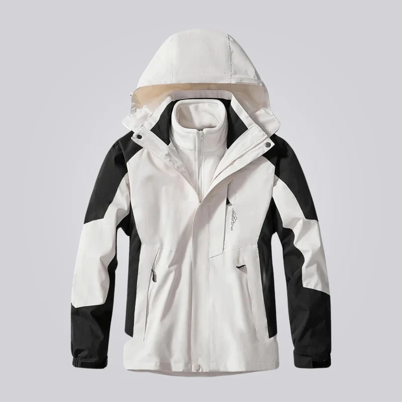 Damen 3 in 1 Jacke wasserdicht mit Kapuze