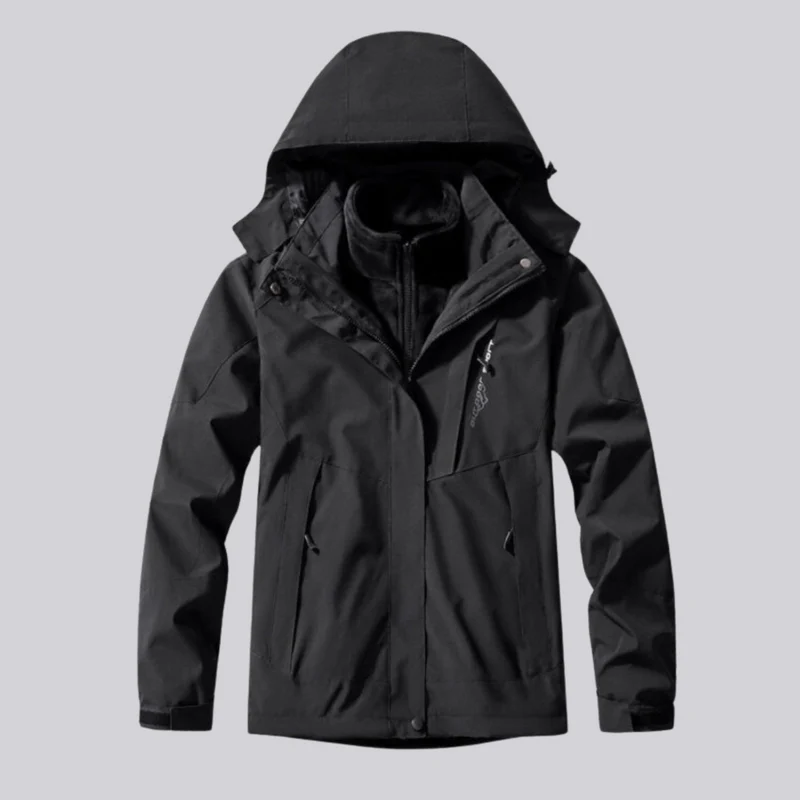 Damen 3 in 1 Jacke wasserdicht mit Kapuze