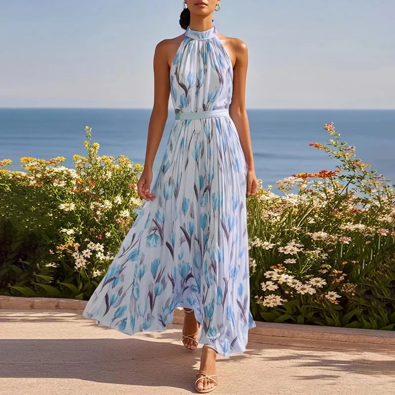 Paulina Damen Partykleid mit Blumenmuster