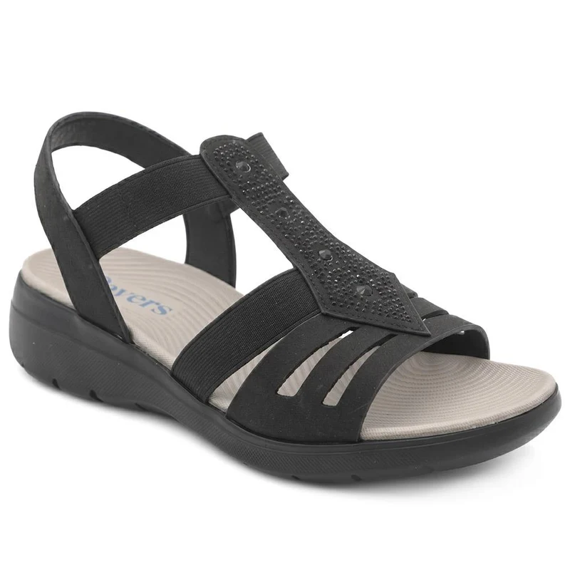 Cushioned Comfort Fit Sandals - BAIZH43028 / 329 148 - Black