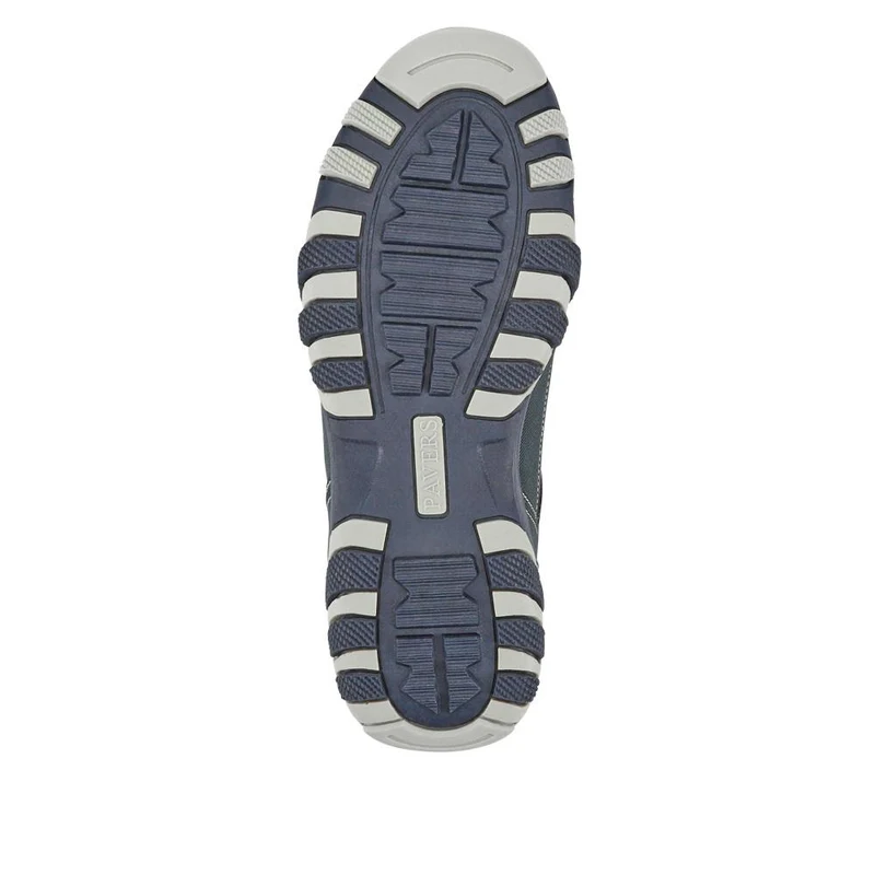 Wide Fit Lace Up Casual Trainers - VSHI40001 / 325 700 - Navy Multi