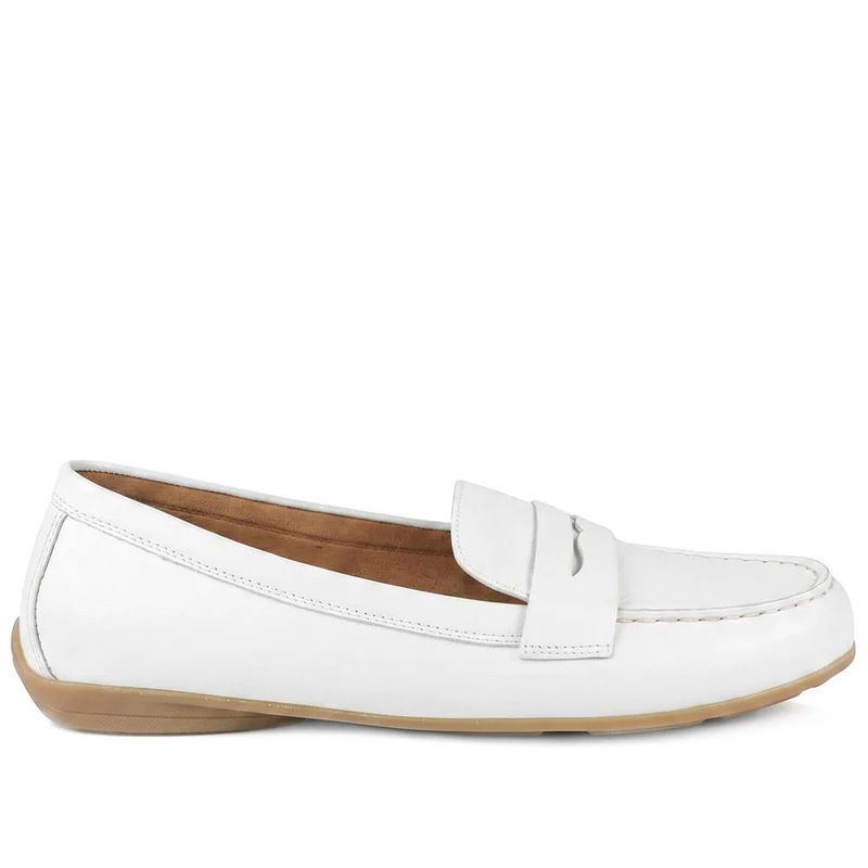 Gabor Leather Penny Loafers - GABC44517 / 330 257 - White