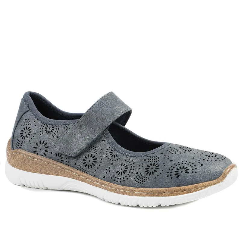 Cushioned Touch Fasten Mary Janes - WBINS43051 / 328 961 - Navy