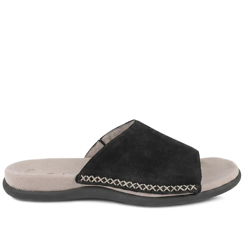Gabor Leather Slip On Sandals - GABC44505 / 330 270 - Black