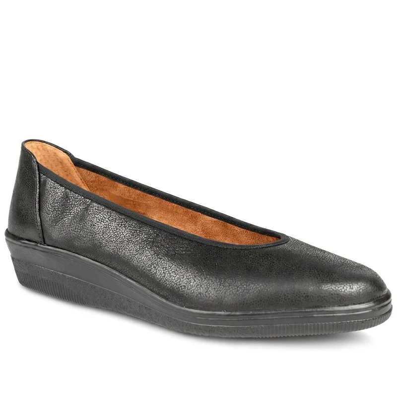 Gabor Wide Fit Leather Chunky Sole Pumps - GABC44510 / 330 265 - Black Croc