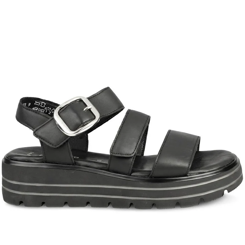 Remonte Leather Bibar Flatform Sandals - DRS43510 / 329 295 - Black