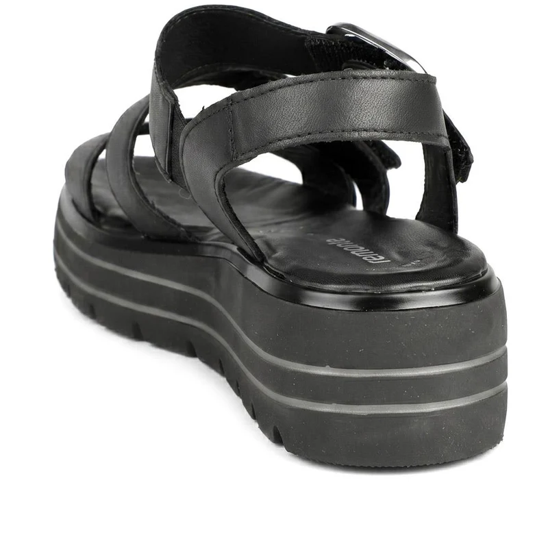 Remonte Leather Bibar Flatform Sandals - DRS43510 / 329 295 - Black