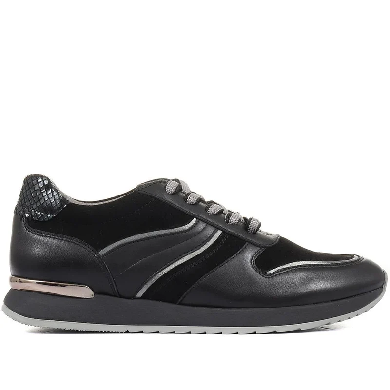 Leiza Leather Trainers - SINO34527 / 320 745 - Black Multi