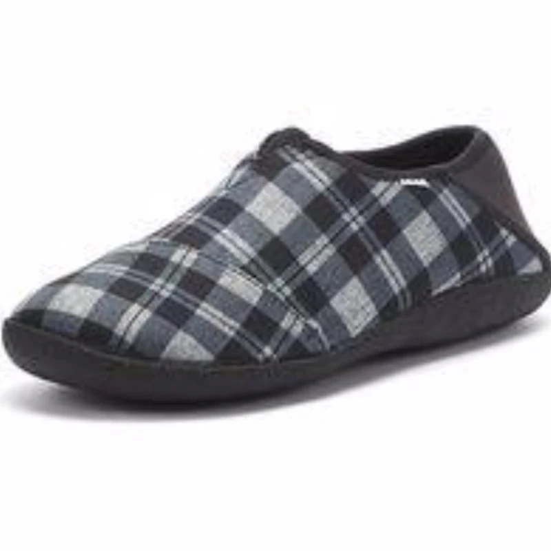 Toms Rodeo-Hausschuhe für Herren – Schwarzer Twill-Karo