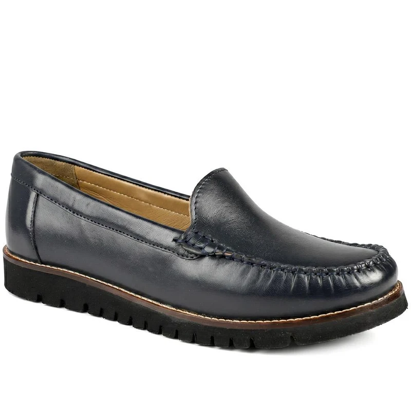 Casual Leather Moccasin - MOEN43007 / 329 557