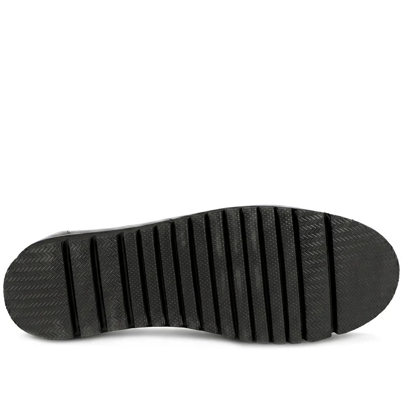 Casual Leather Moccasins - MOEN43007 / 329 557 - Navy