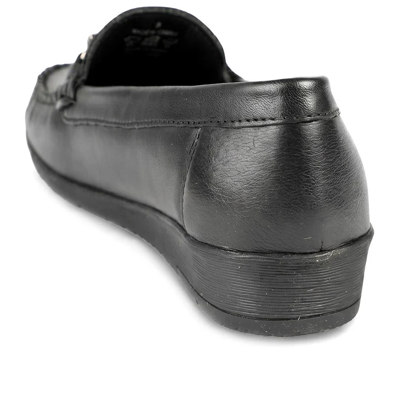 Casual Leather Moccasins - MOEN43000 / 329 547 - Black