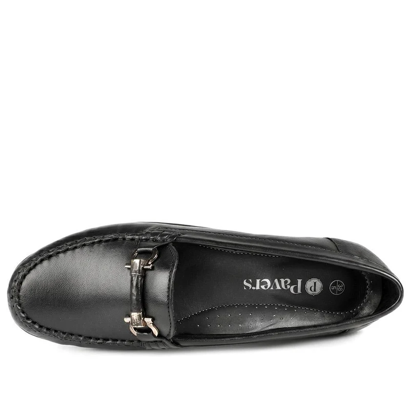 Casual Leather Moccasins - MOEN43000 / 329 547 - Black