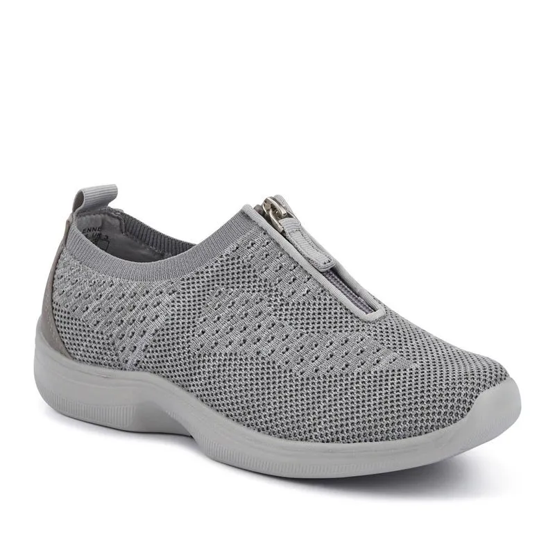 Extra-Wide Slip-On Shoes - ELENNE / 326 956 - Light Grey