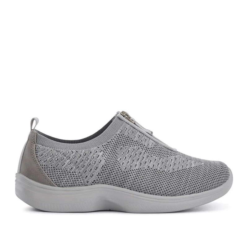 Extra-Wide Slip-On Shoes - ELENNE / 326 956 - Light Grey