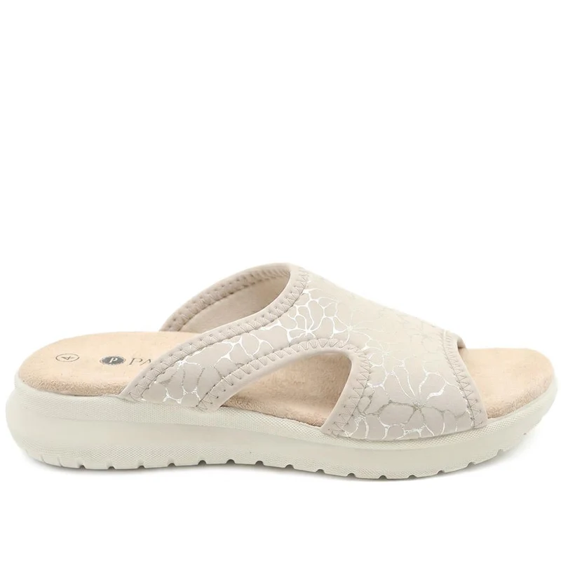 Anatomic Self Moulding Cushioned Mule Sandals - POLY43003 / 329 042 - Beige