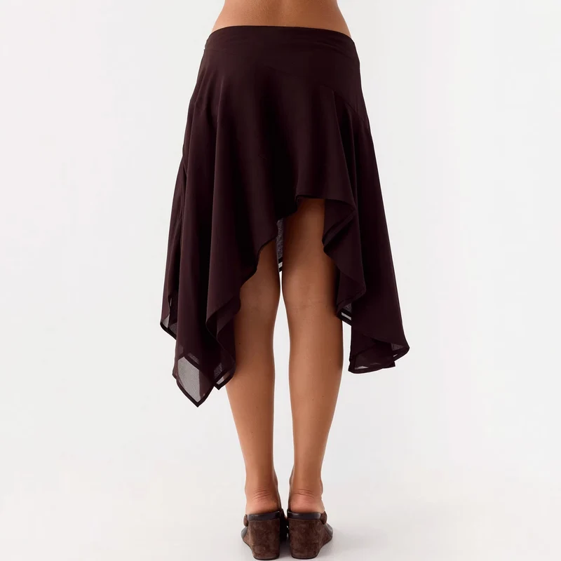 Damen Halbrock mit hoher Taille und asymmetrischem Schnitt