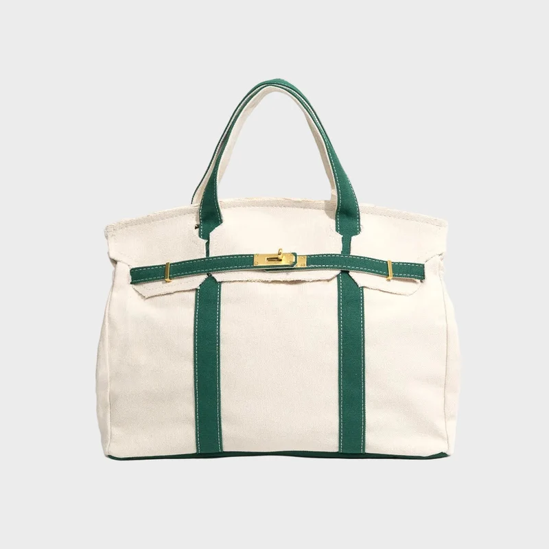 Boatkin Damen Tote Bag aus Canvas mit strukturierter Optik