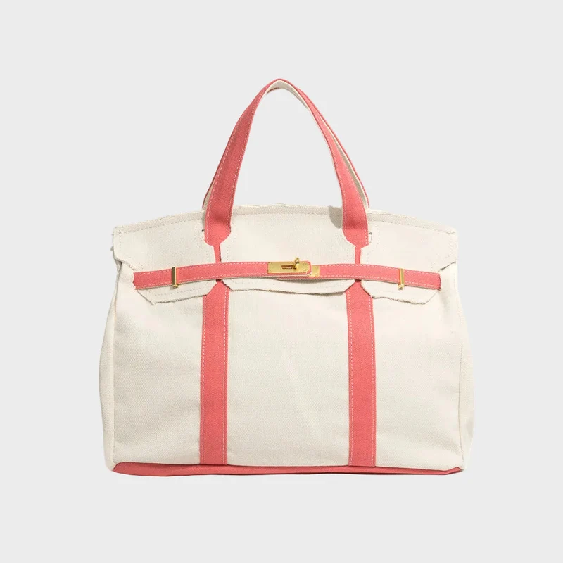 Boatkin Damen Tote Bag aus Canvas mit strukturierter Optik