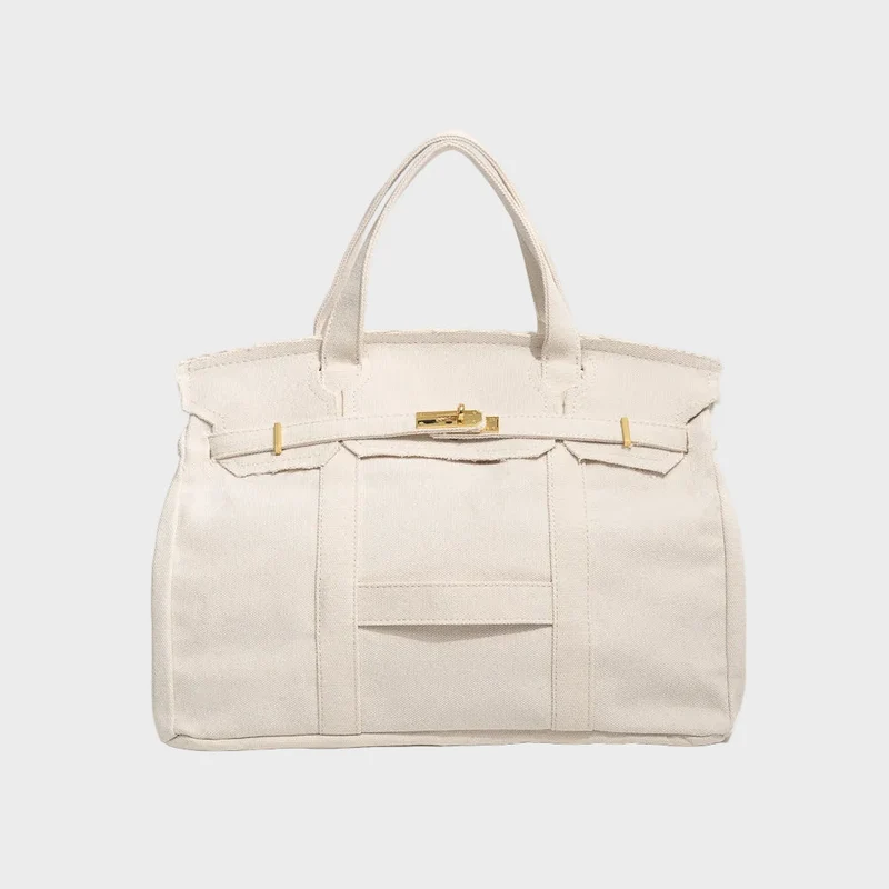 Boatkin Damen Tote Bag aus Canvas mit strukturierter Optik