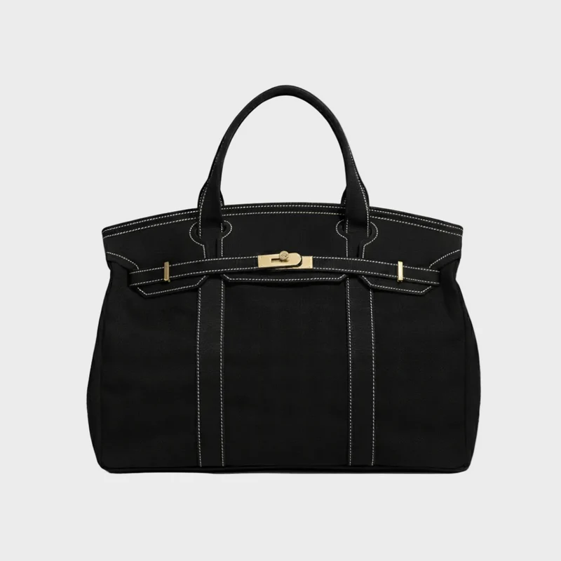 Boatkin Damen Tote Bag aus Canvas mit strukturierter Optik
